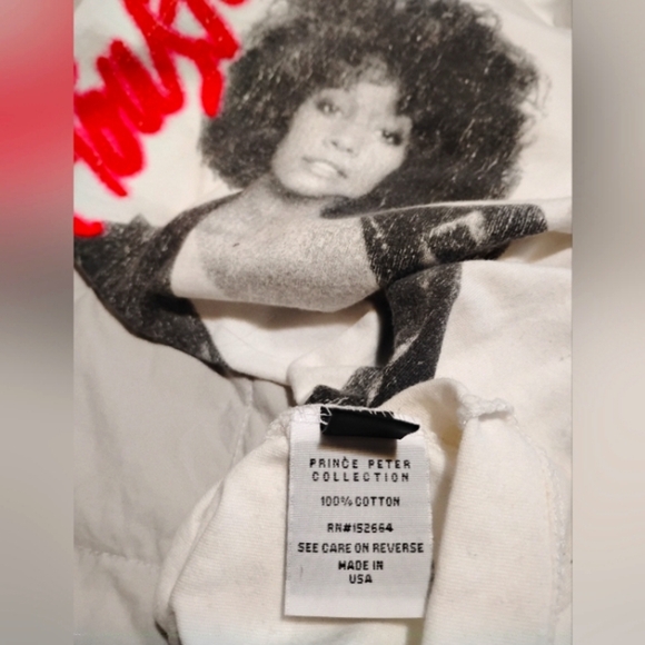 Prince Peter X Whitney Houston |  White T-Shirt | Size Medium - Picture 5 of 5